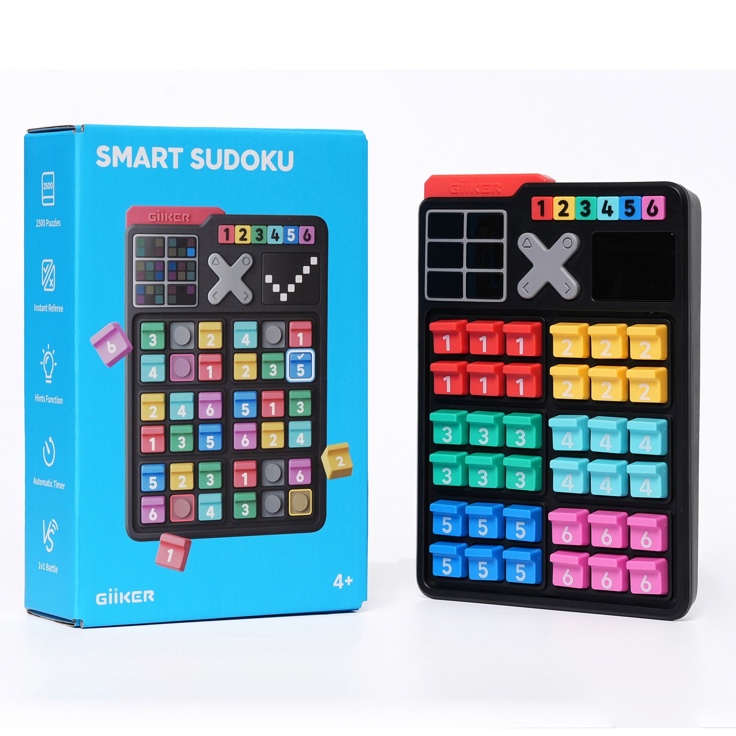 GiiKER Smart Sudoku β Educational Logic Game for Kids 3+ | Build Math, Memory & Focus with 2,500+ Screen-Free Challenges