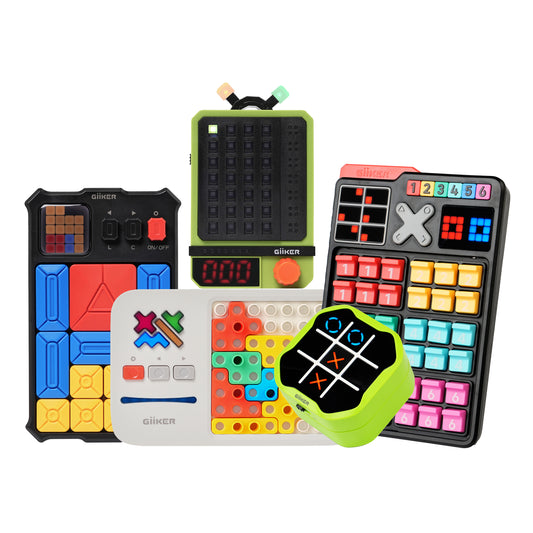 GiiKER Play Anywhere Bundle – 5 Smart Travel-Friendly Toys for Kids 3+ | Focus, Logic & Screen-Free Fun On-the-Go