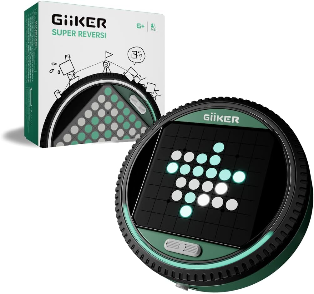 GiiKER Super Reversi – Smart Strategy Board Game for Kids 6+ | Adaptive AI, 500 Puzzles, Builds Logic, Planning & Critical Thinking Screen-Free